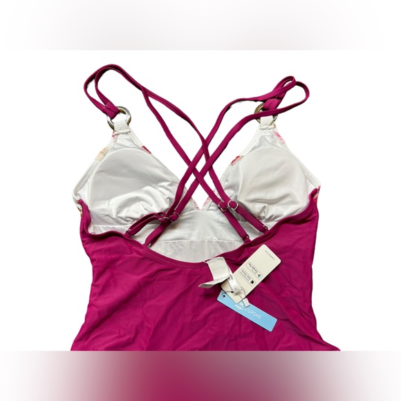 CUPSHE one piece romantic floral Tummy Control Swimsuit w cheeky fit bottom NWT - Picture 9 of 10